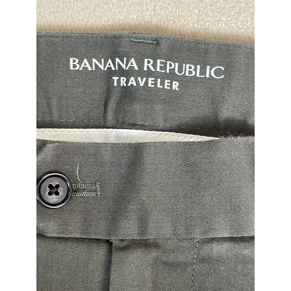 Banana Republic‎ Pants Mens 38x32 Paris Green Traveler Slim Fit High Rise Preppy